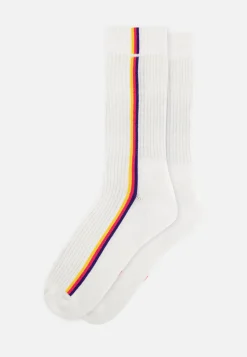 Le slip français Chaussettes De Sport|Chaussettes De Sport<Chaussettes mi-hautes-Wilfried Lignes Velours Viorne Cire Blanc