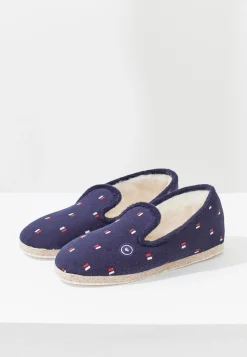 Le slip français Charentaises|Chaussons<Chaussons d'intérieur en laine-Charentaises Exact Bleu