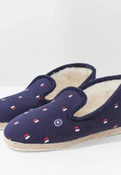 Le slip français Charentaises|Chaussons<Chaussons d'intérieur en laine-Charentaises Exact Bleu