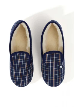 Le slip français Chaussons|Chaussons<Chaussons d'intérieur en laine-Pantoufles Tomette Bleu