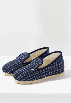 Le slip français Chaussons|Chaussons<Chaussons d'intérieur en laine-Pantoufles Tomette Bleu