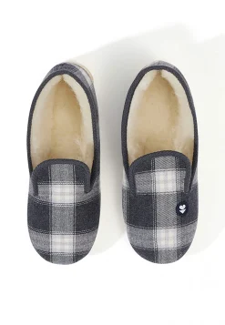 Le slip français Chaussons|Chaussons<Chaussons d'intérieur en laine-Pantoufles Tartan Gris