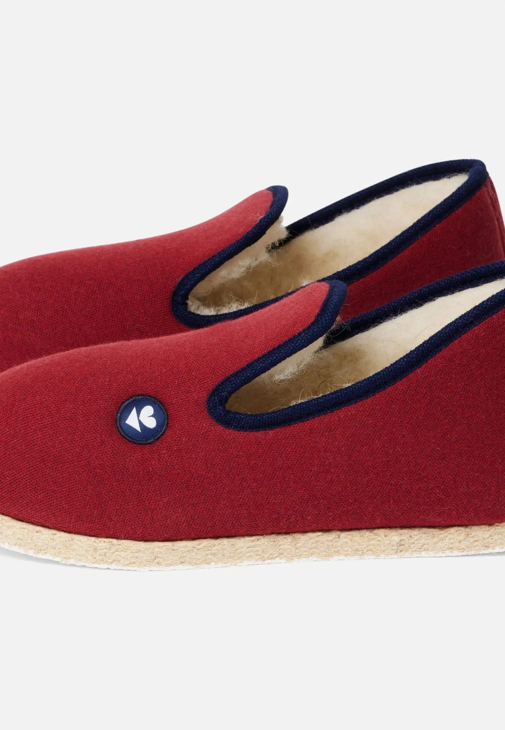 Le slip français Collection Cadeaux|Chaussons<Chaussons d'intérieur en laine-Charentaises Flamboyant Rouge