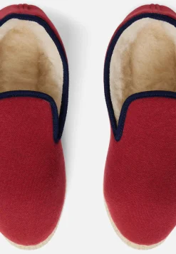 Le slip français Collection Cadeaux|Chaussons<Chaussons d'intérieur en laine-Charentaises Flamboyant Rouge