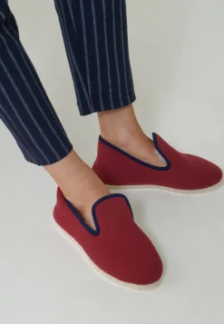 Le slip français Collection Cadeaux|Chaussons<Chaussons d'intérieur en laine-Charentaises Flamboyant Rouge