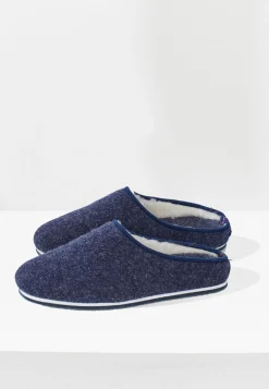 Le slip français Chaussons|Chaussons<Chaussons d'intérieur en laine-Claude Marine Bleu