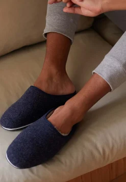 Le slip français Chaussons|Chaussons<Chaussons d'intérieur en laine-Claude Marine Bleu