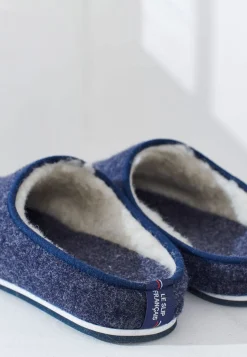 Le slip français Chaussons|Chaussons<Chaussons d'intérieur en laine-Claude Marine Bleu