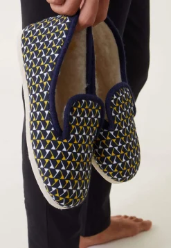Le slip français Chaussons|Chaussons<Chaussons d'intérieur en laine-Pantoufles Dam Bleu