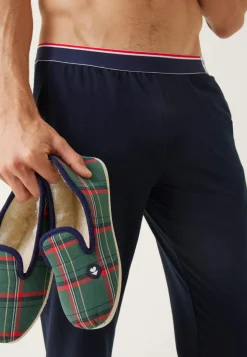 Le slip français Chaussons|Chaussons<Chaussons d'intérieur en laine-Pantoufles Carreaux Vert