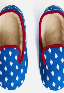 Le slip français Chaussons|Charentaises<Chaussons d'intérieur en laine-Charentaises Coq Bleu