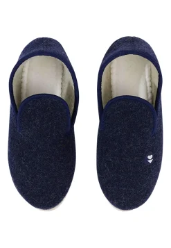 Le slip français Chaussons|Charentaises<Chaussons d'intérieur en laine-Charentaises Marine Bleu