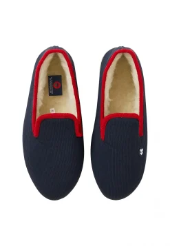 Le slip français Chaussons|Chaussons<Chaussons d'intérieur en laine-Pantoufles Marine Bleu