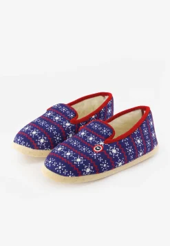 Le slip français Collection Cadeaux|Chaussons<Chaussons d'intérieur en laine-Pantoufles Flocon Violet