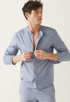 Le slip français Hauts De Pyjamas|Hauts De Pyjamas<Chemise de pyjama en chambray-Tom Chambray Bleu