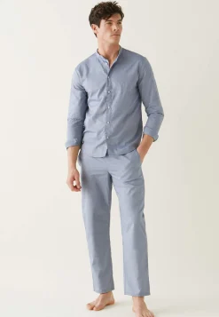Le slip français Hauts De Pyjamas|Hauts De Pyjamas<Chemise de pyjama en chambray-Tom Chambray Bleu