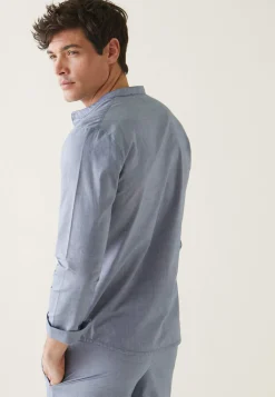 Le slip français Hauts De Pyjamas|Hauts De Pyjamas<Chemise de pyjama en chambray-Tom Chambray Bleu