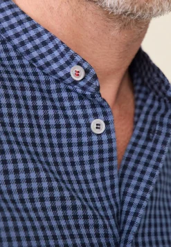 Le slip français Hauts De Pyjamas|Hauts De Pyjamas<Chemise de pyjama en flanelle-Tomer Vichy Gris Bleu