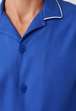 Le slip français Hauts De Pyjamas|Hauts De Pyjamas<Chemise en coton-Jim Garage Bleu