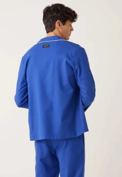 Le slip français Hauts De Pyjamas|Hauts De Pyjamas<Chemise en coton-Jim Garage Bleu