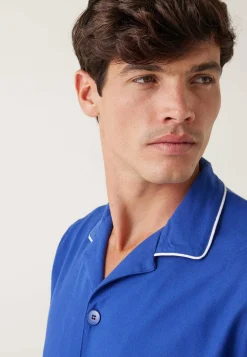 Le slip français Hauts De Pyjamas|Hauts De Pyjamas<Chemise en coton-Jim Garage Bleu