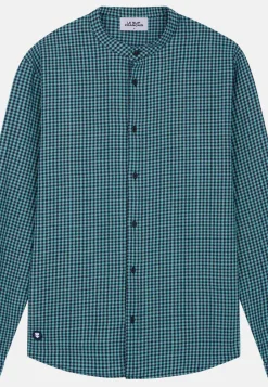 Le slip français Hauts De Pyjamas|Hauts De Pyjamas<Chemise en flanelle-Tomer Vichy Minéral Bleu
