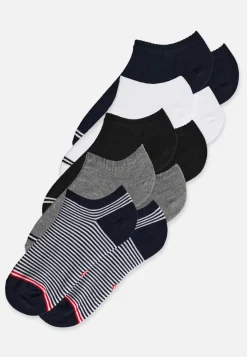Le slip français Chaussettes Courtes|Chaussettes Courtes<Cinquo de socquettes en coton-Pack Cinquo Socquettes Jo Marine Gris Chiné Noir Blanc