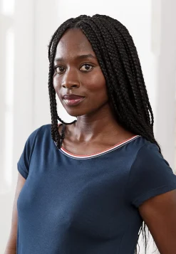 Le slip français Pyjamas<Combishort en coton-La Francine Marine Bleu