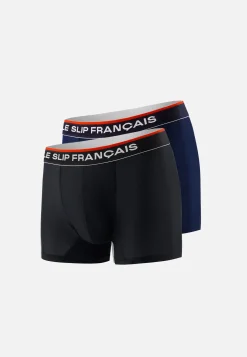 Le slip français Packs De Boxers|Sous-Vêtements De Sports<Duo de boxers de sport-Pack Duo Boxer Guillaume Marine Noir Bleu