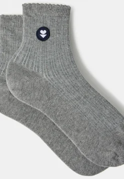 Le slip français Chaussettes En Coton|Chaussettes En Coton<Duo de chaussettes courtes à croquet en coton-Pack Chaussettes Lucie Duo Blanc