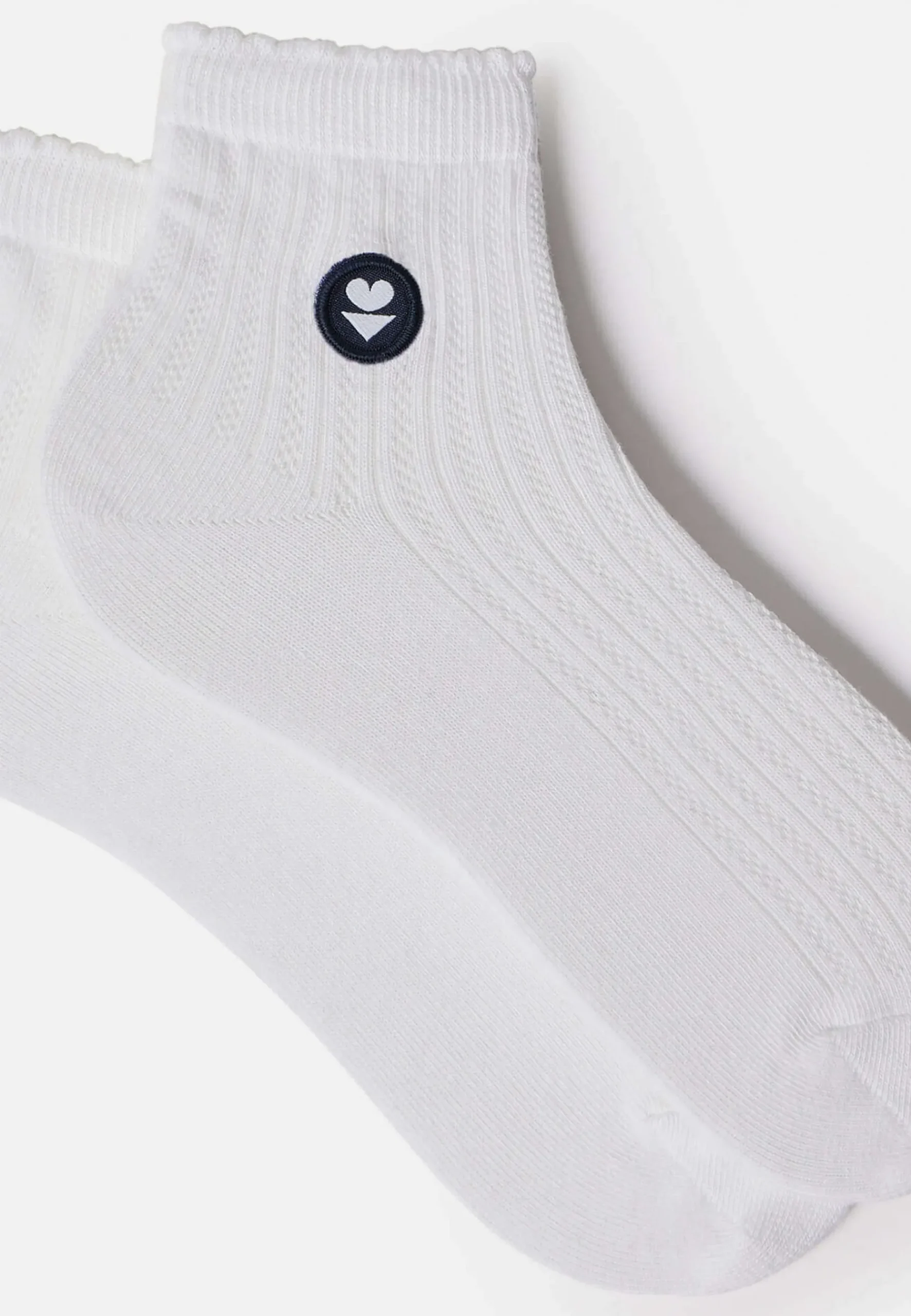 Le slip français Chaussettes En Coton|Chaussettes En Coton<Duo de chaussettes courtes à croquet en coton-Pack Chaussettes Lucie Duo Blanc