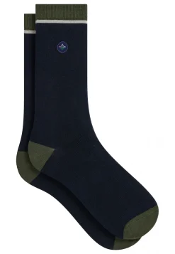 Le slip français Pack De Chaussettes|Packs De Chaussettes<Duo de chaussettes mi-hautes en coton-Lucas Duo Navy/Végétal Bleu