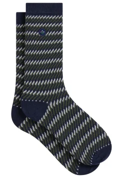 Le slip français Pack De Chaussettes|Packs De Chaussettes<Duo de chaussettes mi-hautes en coton-Lucas Duo Navy/Végétal Bleu