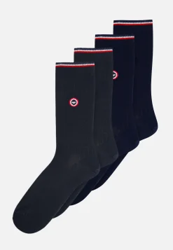 Le slip français Chaussettes En Fil D'Ecosse|Chaussettes En Fil D'Ecosse<Duo de Chaussettes mi-hautes-Pack Duo Chaussettes Nessy Anthracite Noir Blanc