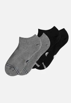 Le slip français Chaussettes Courtes|Chaussettes Courtes<Duo de socquettes en coton-Pack Duo Socquettes Jo Noir Chiné Gris
