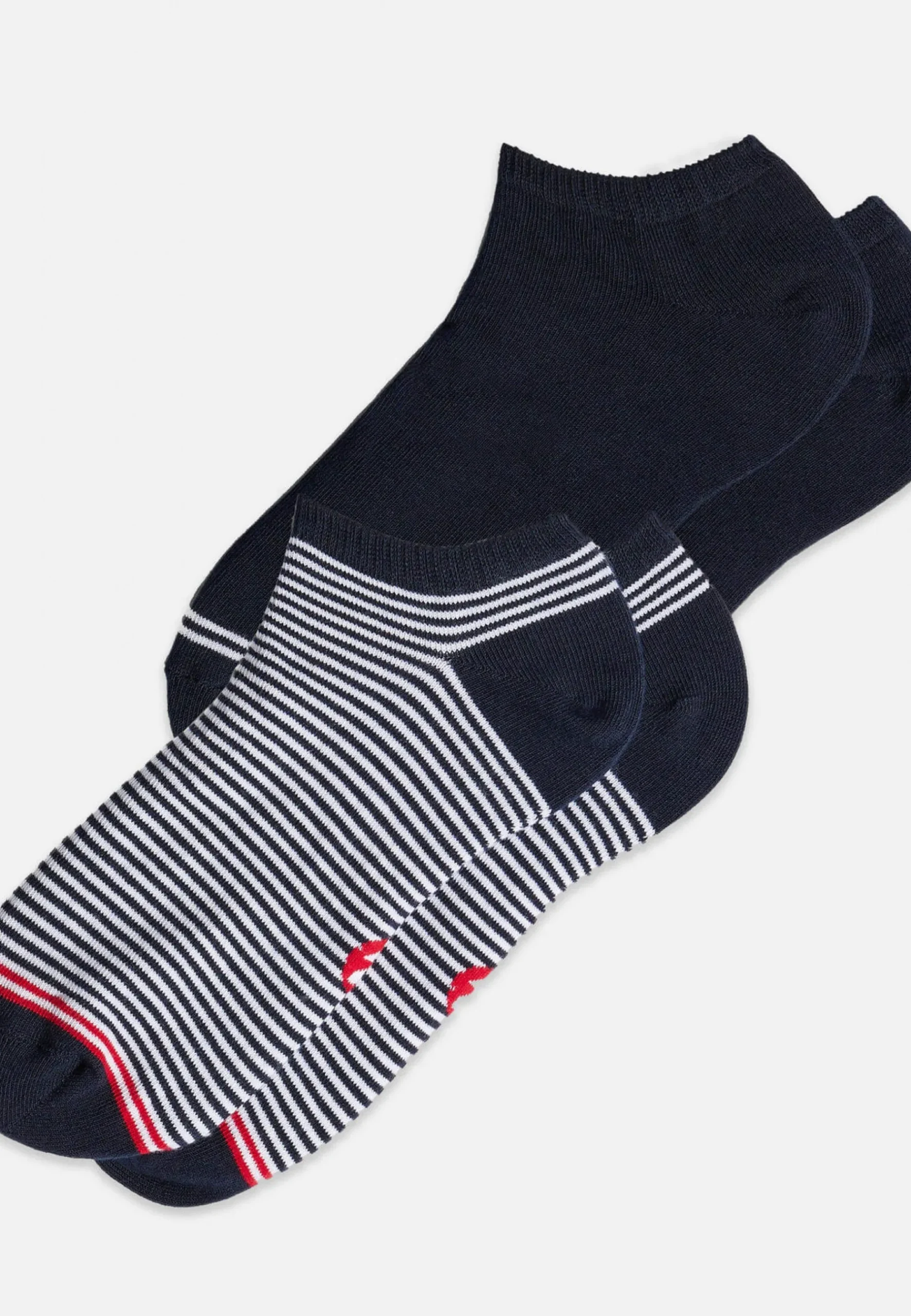 Le slip français Chaussettes Courtes|Chaussettes Courtes<Duo de socquettes en coton-Pack Duo Socquettes Jo Marine Marinière Blanc