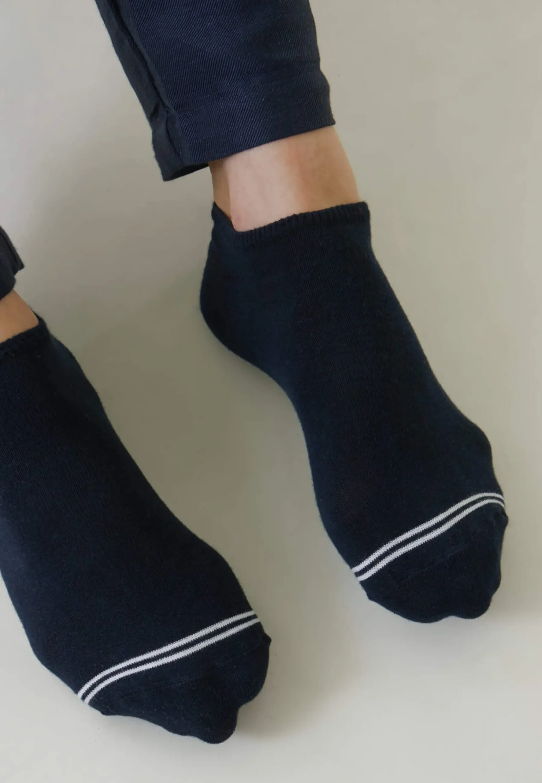Le slip français Chaussettes Courtes|Chaussettes Courtes<Duo de socquettes en coton-Pack Duo Socquettes Jo Marine Marinière Blanc