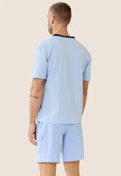 Le slip français Ensembles De Pyjamas|Ensemble De Pyjamas<Ensemble de pyjama t-shirt et short en coton-Ensemble Pyjama Yvan ciel Bleu