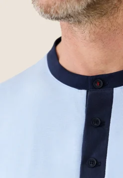 Le slip français Ensembles De Pyjamas|Ensemble De Pyjamas<Ensemble de pyjama t-shirt et pantalon en coton-Ensemble Pyjama Yvan Ciel Bleu