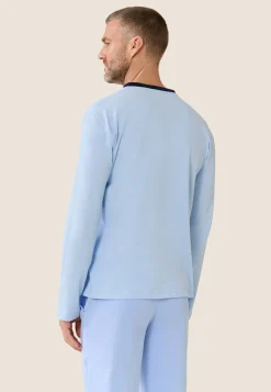 Le slip français Ensembles De Pyjamas|Ensemble De Pyjamas<Ensemble de pyjama t-shirt et pantalon en coton-Ensemble Pyjama Yvan Ciel Bleu