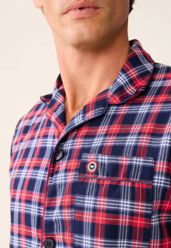 Le slip français Collection Cadeaux|Ensembles De Pyjamas<Ensemble de pyjama t-shirt et pantalon en coton-Ensemble Pyjama Baptiste Tartan Bleu