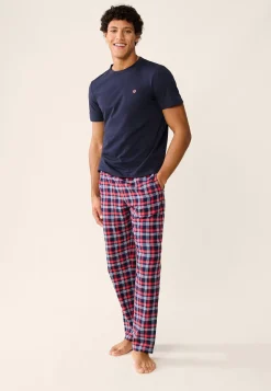 Le slip français Collection Cadeaux|Ensembles De Pyjamas<Ensemble de pyjama t-shirt et pantalon en coton-Garry Tartan Bleu