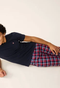 Le slip français Collection Cadeaux|Ensembles De Pyjamas<Ensemble de pyjama t-shirt et pantalon en coton-Garry Tartan Bleu