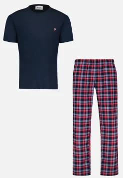 Le slip français Collection Cadeaux|Ensembles De Pyjamas<Ensemble de pyjama t-shirt et pantalon en coton-Garry Tartan Bleu