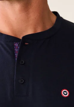 Le slip français Collection Cadeaux|Ensembles De Pyjamas<Ensemble de pyjama t-shirt et pantalon en coton-Ensemble Pyjama Sebastien Kdo Bleu