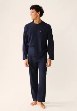 Le slip français Collection Cadeaux|Ensembles De Pyjamas<Ensemble de pyjama t-shirt et pantalon en coton-Ensemble Pyjama Hugo Marine Bleu