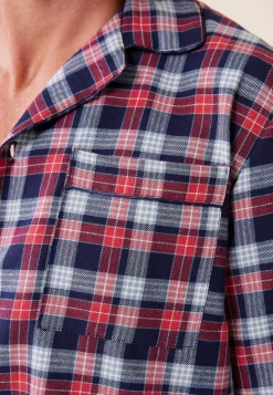 Le slip français Ensembles De Pyjamas|Ensemble De Pyjamas<Ensemble pyjama chemise et pantalon en coton-Ensemble Pyjama Baptiste Tan Bleu