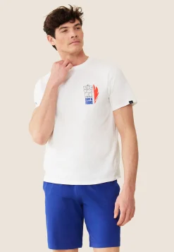 Le slip français Ensembles De Pyjamas|Ensemble De Pyjamas<Ensemble pyjama t-shirt et short en coton-Ensemble Pyjama Equipe de France Indigo Blanc