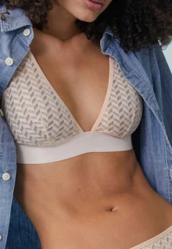 Le slip français Soutiens-Gorge<Foulard sans armature en dentelle-Agathe Poudré Rose