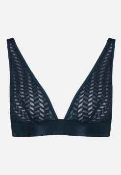 Le slip français Soutiens-Gorge<Foulard sans armature en dentelle-Agathe Marine Bleu